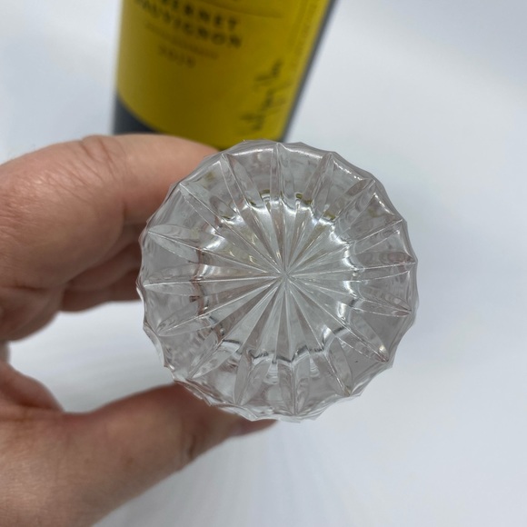 Bohemian Czech Hand Cut Frosted Bud Vase - Picture 3 of 5